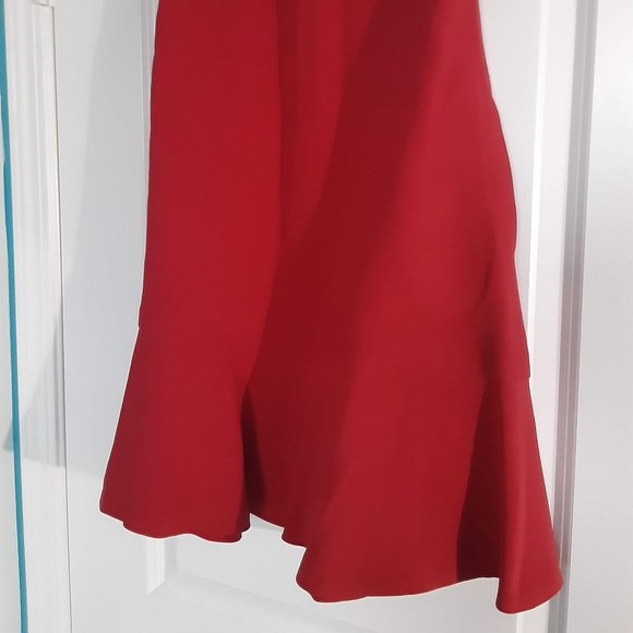 Valentino Silk Midi Skirt Red - Picture 7 of 9